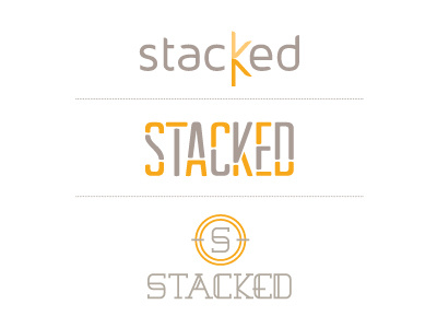 Stacked brand branding logo mark s warm grey yellow