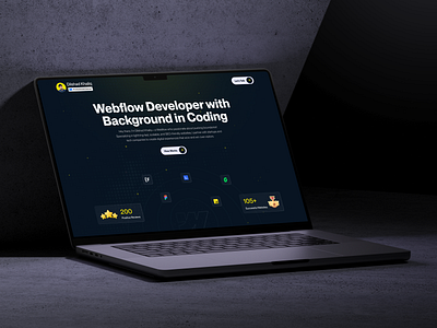 Webflow Personal Portfolio Landing Page Template agency creative dark ui design framer homepage landing page minimal modern personal personal portfolio portfolio portfolio website saas ui uidesign ux web webflow website