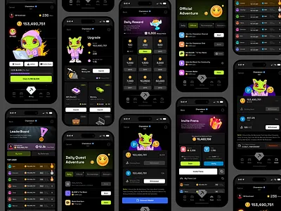 Chameloon - Telegram MiniGame Bot🔥 airdrop app coin design earn game invite leaderboard mining tap tap game task ton trend ui uidesign uiux wallet web3 withdrawal