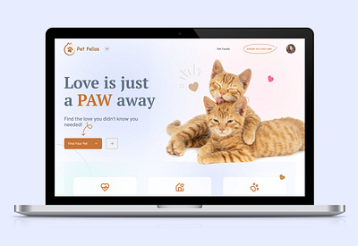 Pet Fellow- Pet Adoption Website adoption cat dog figma full design pet pet adoption pet website ui design ux ui visual design