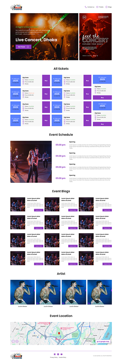 Second Source's profile Live Concert - Event Landing Page Design ui