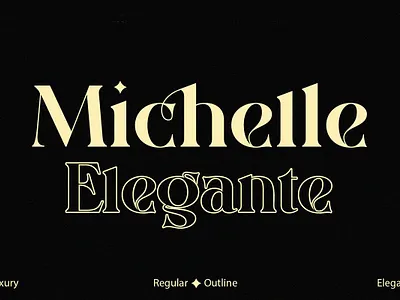 Michelle Elegante 3foundrystd alternate digital printing display font headline ligature logo font logotype loto typography michelle elegante poster design serif stylistic font vintage font vintage poster