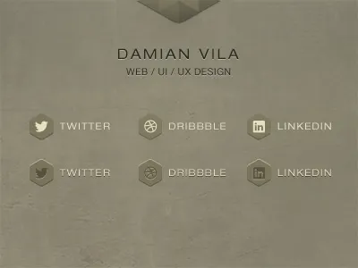 Personal Site v2 - Icons design effects hexagon icons logo personal photoshop portfolio site social web