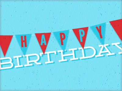 Happy Monthly Birthday Bottom banner birthday blue deming happy happy birthday league gothic red triangle banner