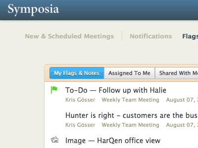 Symposia Dashboard