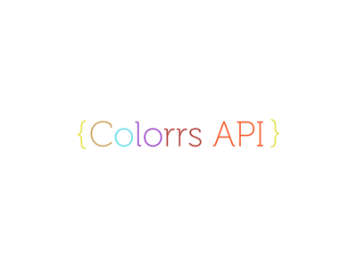 Colorrs API Logo api color colorrs feedback image logo photo poster