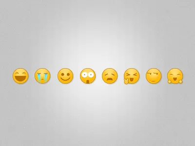 some simple emotions cry emotion set smile victory