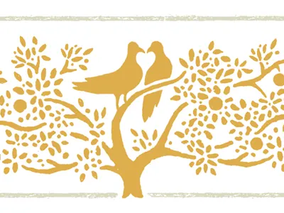 Union autumn birds dove fruit invitation leaves tree wedding