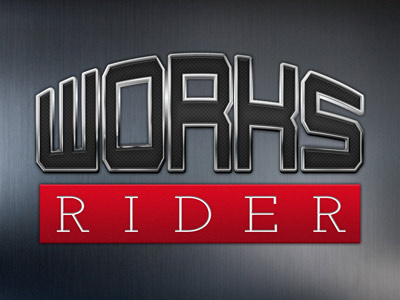 Worksrider Logo - WIP chrome design logo metal texture typography