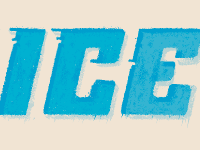 ICE gif blue ice illustration lettering typography work