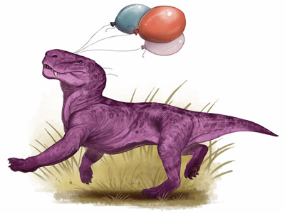 Fuschia Gorgonopsid art birthday brynn concept creature design drawing gorgonopsid metheney