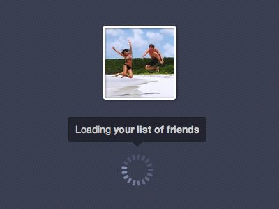 Loading screen facebook loader spinner tooltip ui web