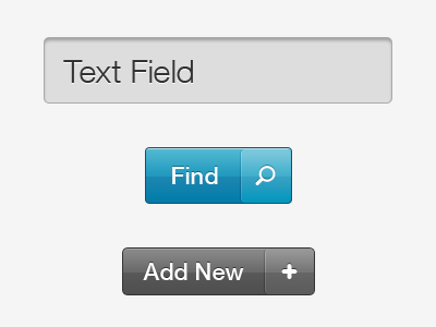 Buttons & Input Field add blue button find form gray hwaatef