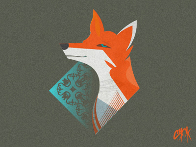 fox arabic script arabica fox illustration