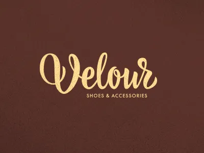Velour brush pen calligraphy lettering logo script typography