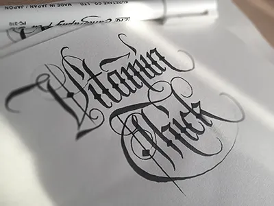 Vitamin Thick Sloppy Sketch cally callygraphy design for fun gothic graph hand handcraft ivan made manolov sketch sloppy thick typogprahy vitamin work