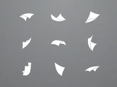Floating Paper dynamic icon minimal page paper