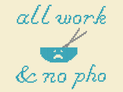 No Pho cross stitch pho sad