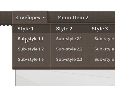 Dropdown bitter concept dropdown envelopes fop menu montserrat