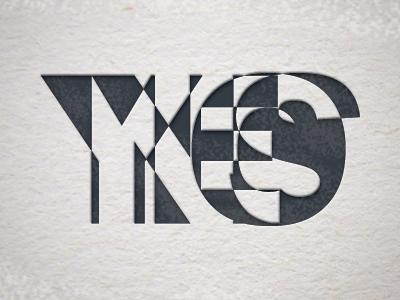 YESNO Letterpress design font fun letterpress