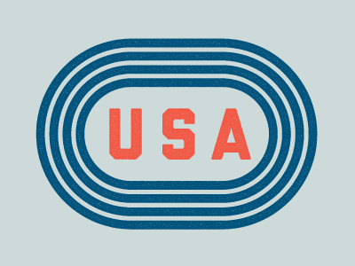 USA color design gold icon illustration old olympics retro sports texture track usa vintage writing