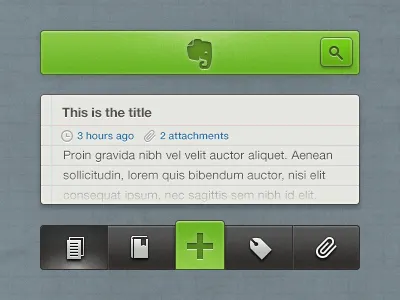 Evernote iOS Concept app concept evernote ios iphone note redesign ui