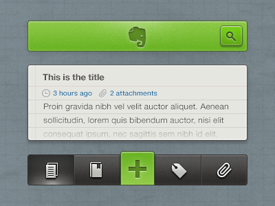 Evernote iOS Concept app concept evernote ios iphone note redesign ui