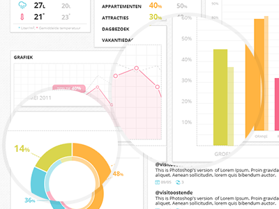 Dashboard belgium blue colors dashboard dashboard design graphics graphs green infographic light loupe numbers orange pink statistics stats white zoom