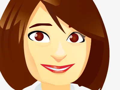 Femme cartoon corporate executive vectorial woman
