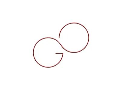 GO concept g go logo loop minimal o red