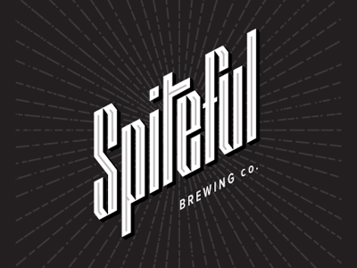 Dribble #33 beer blackletter lettering logo