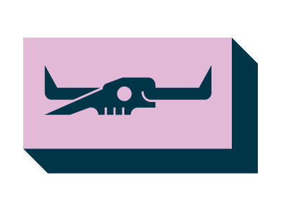 Longhorn cow geometric horns icon longhorn skull