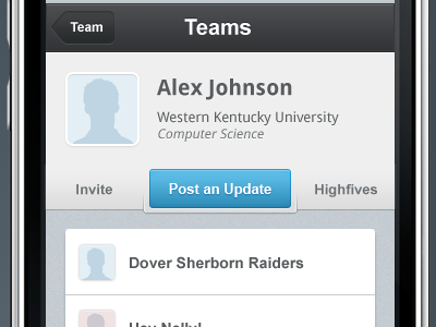 Profile ios app
