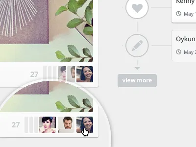 Expand avatars avatar expand hover web web design web ui webdesign website
