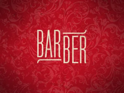 the BarBer barber branding cafeteria logo