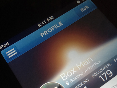 Profile Screen app app design ios iphone app profile psd