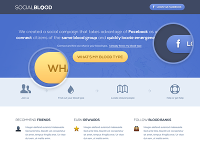 Socialblood Website arrow button design facebook features header icon logo logotype masthead web