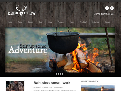 Deer Stew Website blog website chris higdon come stir the pot deer stew harkins harris hh hunting hunting website website website design wilkes barre advertising