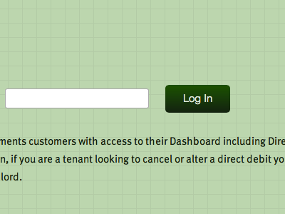 Login Screen & Button button web design