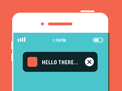 Push Notification illustration interface notification push ui