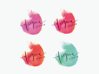 Color Options hand drawn logo watercolor