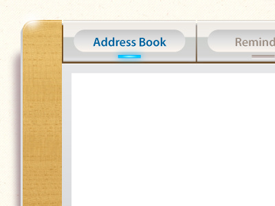 Address Book buttons design illustration light ui web wood