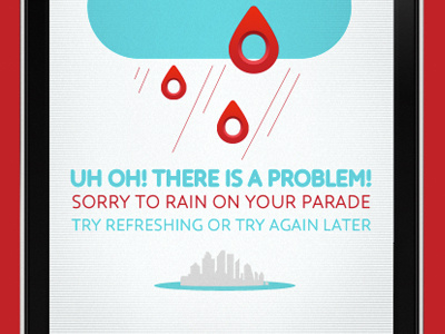 Fail Screen Detail detail parade rain texture ux