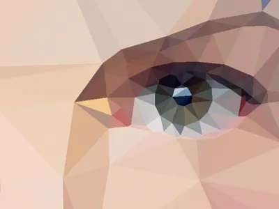 Ojo eyes face illustration ojos polygon woman
