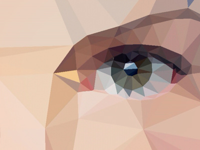 Ojo eyes face illustration ojos polygon woman