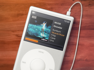 music thingy cklickwheel gui ipod mp3 music player texture ui vector video wood