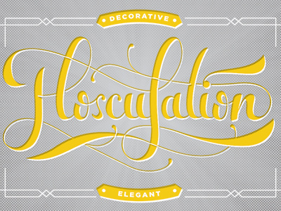 Flosculation dead word decorative elegant hand drawn ligature mrdavenport script typography