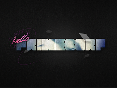 Typography - Hello, Prime corp typography