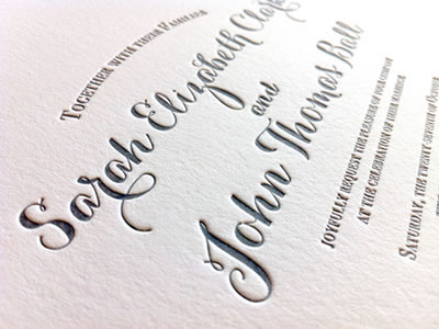 Sarah & John Wedding Suite letterpress neenah paper sagetopia