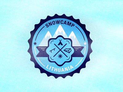 Snow Camp Lithuania brand id extreme sports graphic design lithuania logo snow camp snowboarding stamp style vintage